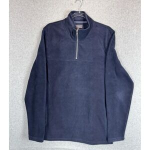 Wallin & Bros Pullover Mens XL Navy Blue Fleece Half Zip Soft Warm Casual 2018